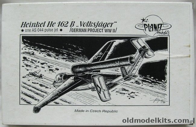 Planet Models 1/72 Heinkel He-162B Volksjager with AS-014 Pulse Jets - Luftwaffe, 008 plastic model kit
